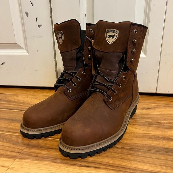 Irish Setter Mesabi Waterproof Leather Safety Toe Puncture Resistant Logger Boot - Picture 2 of 9